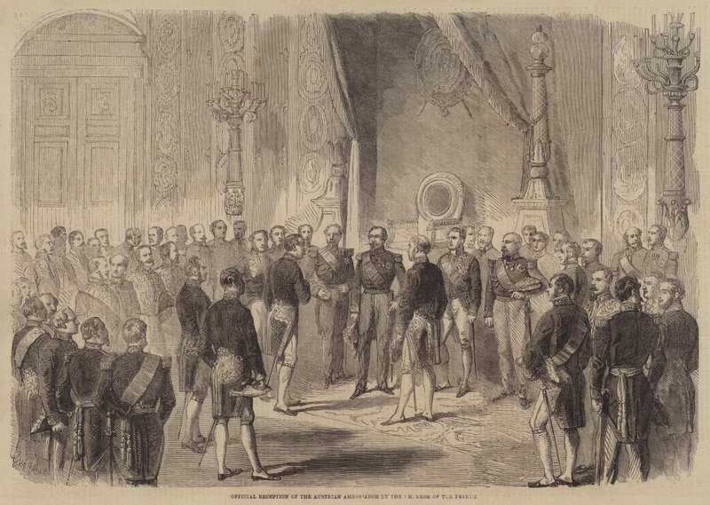 Avusturya Büyükelçisinin Fransız İmparatoru Tarafından Resmi Resepsiyonu by Gustave Janet