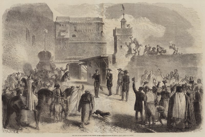 Fransız İmparatorunun Casbah veya Cezayir Kalesi'ni Ziyareti by Gustave Janet