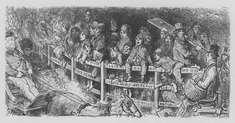 Au Derby, La Foule  by Gustave after Dore