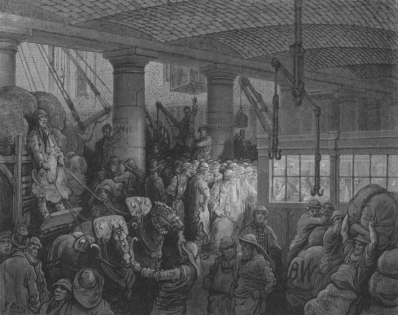 Docks De Sainte-Catherine  by Gustave after Dore