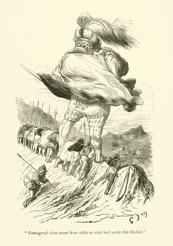 Illustration for the works of Rabelais  by Gustave after Dore