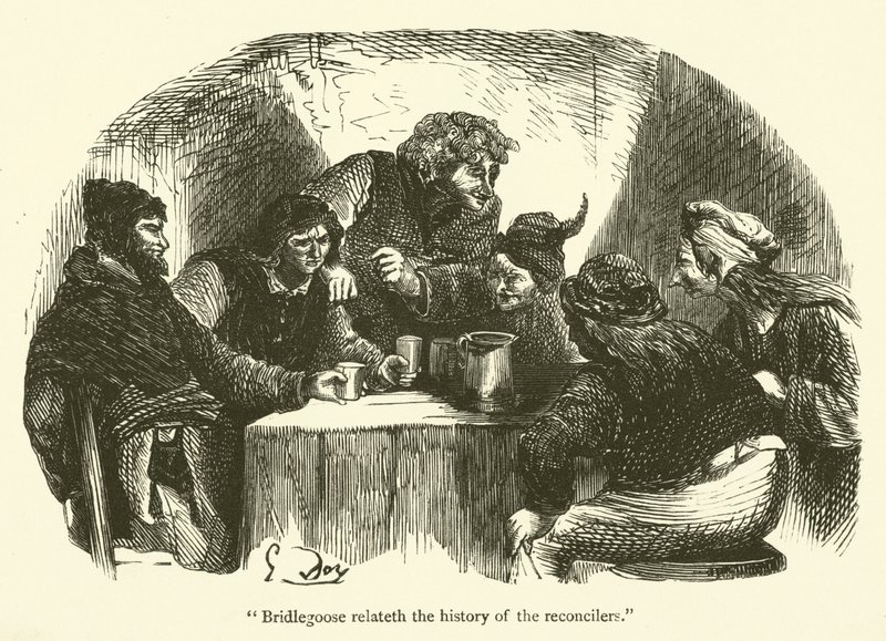 Illustration for the works of Rabelais  by Gustave after Dore