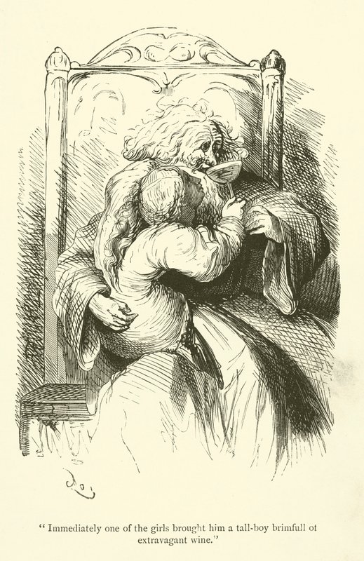Illustration for the works of Rabelais  by Gustave after Dore