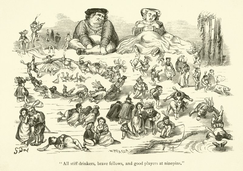 Illustration for the works of Rabelais  by Gustave after Dore