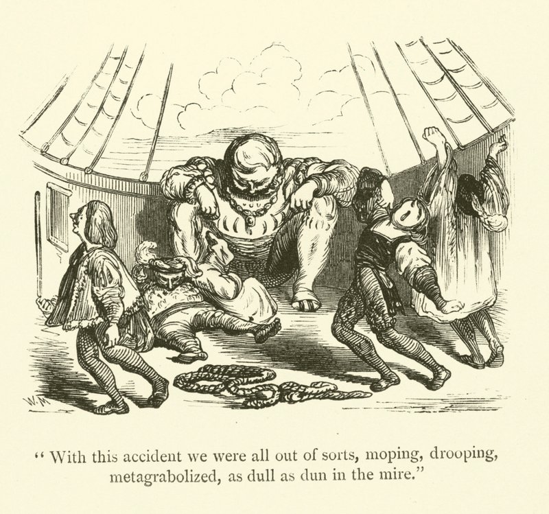 Illustration for the works of Rabelais  by Gustave after Dore