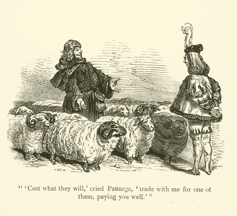 Illustration for the works of Rabelais  by Gustave after Dore