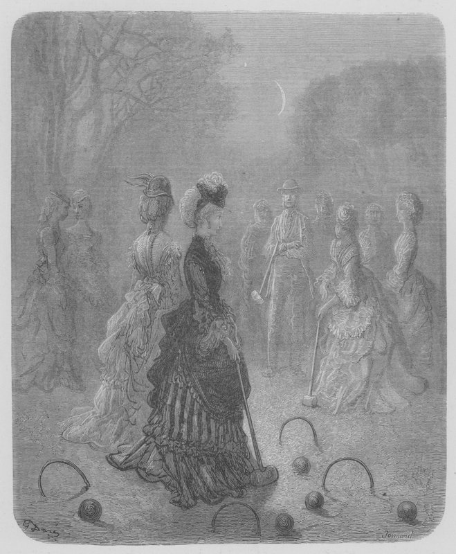 La Partie De Crocket Dans Un Jardin De Belgravia  by Gustave after Dore