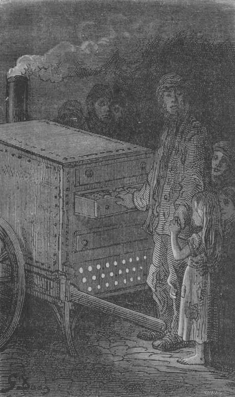 Le Marchand De Pommes De Terre Cuites  by Gustave after Dore