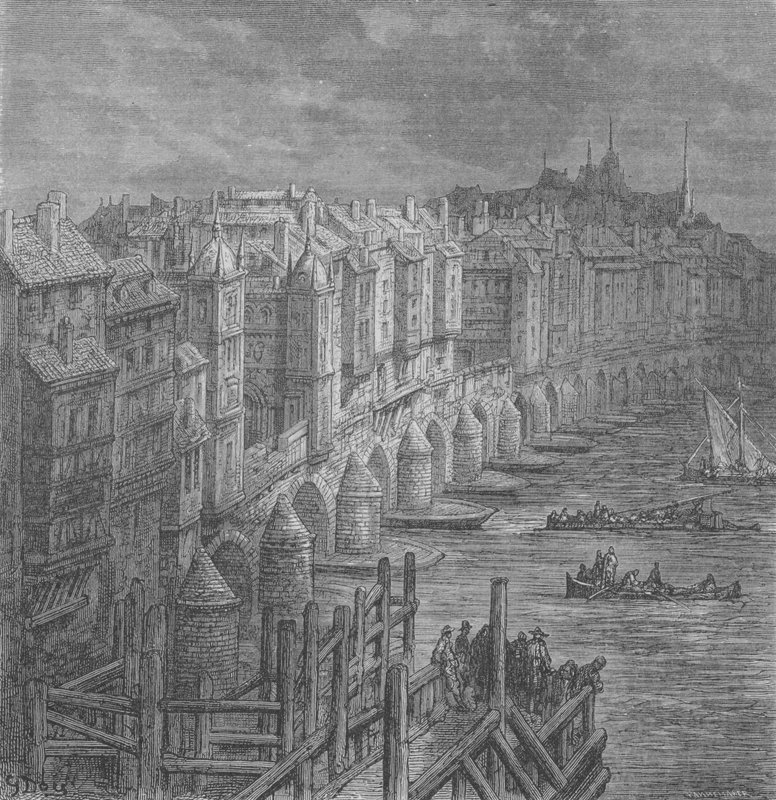 Le Pont De Londres En 1694  by Gustave after Dore