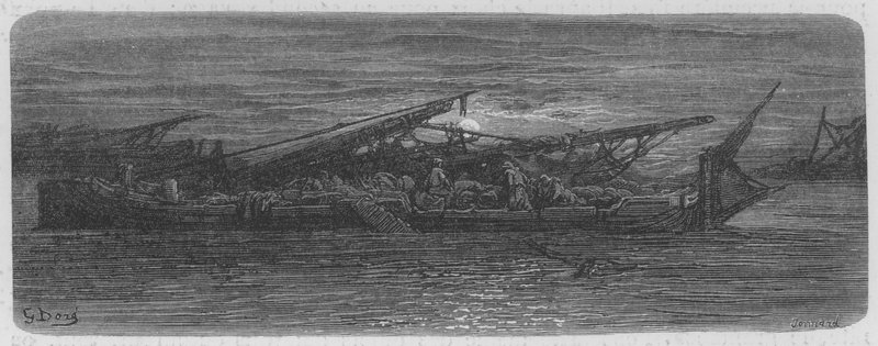 Le Soir Sur La Tamise, Environs De Londres  by Gustave after Dore