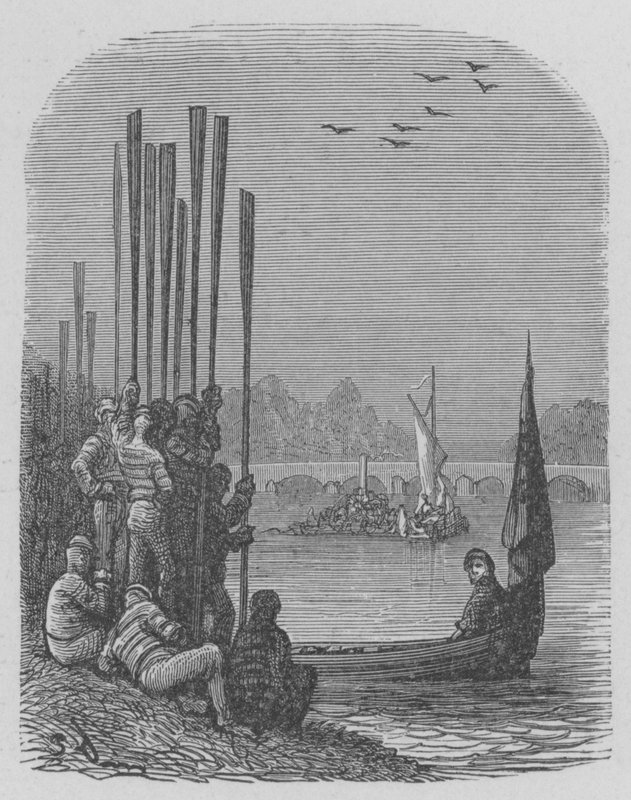 Les Regates, En Attendant  by Gustave after Dore