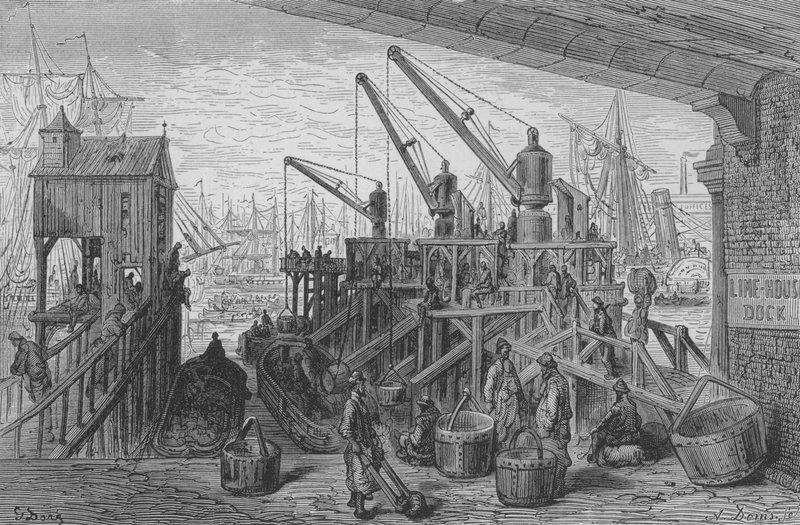 Lime-House Dock  by Gustave after Dore