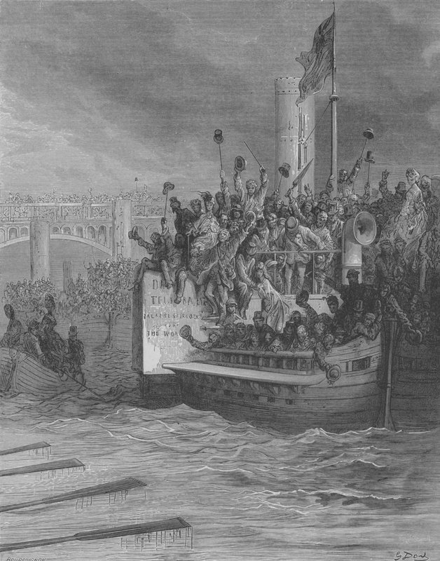 Regates, La Lutte  by Gustave after Dore