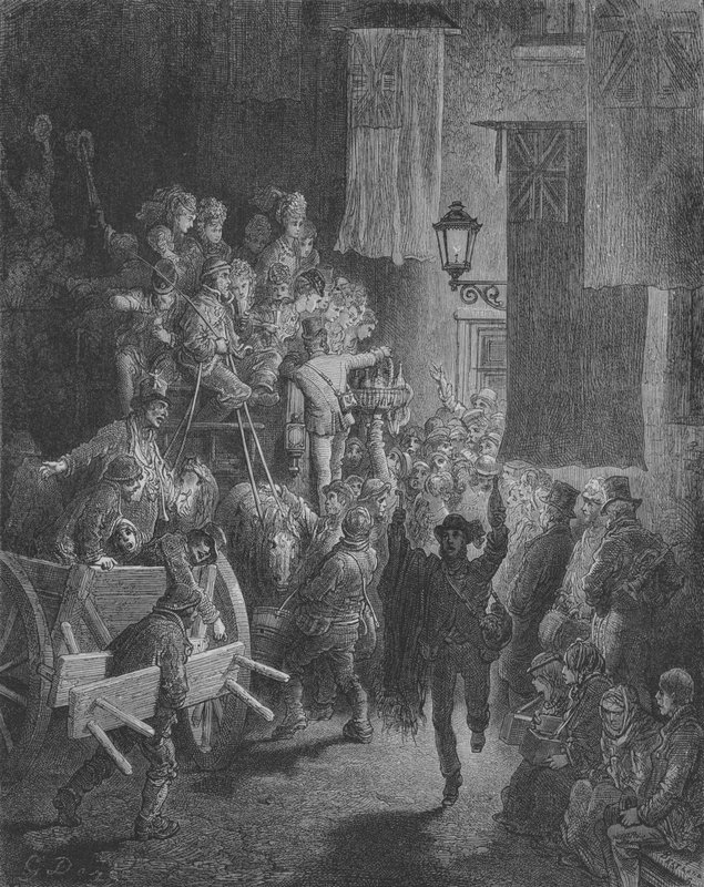 Retour De Derby  by Gustave after Dore