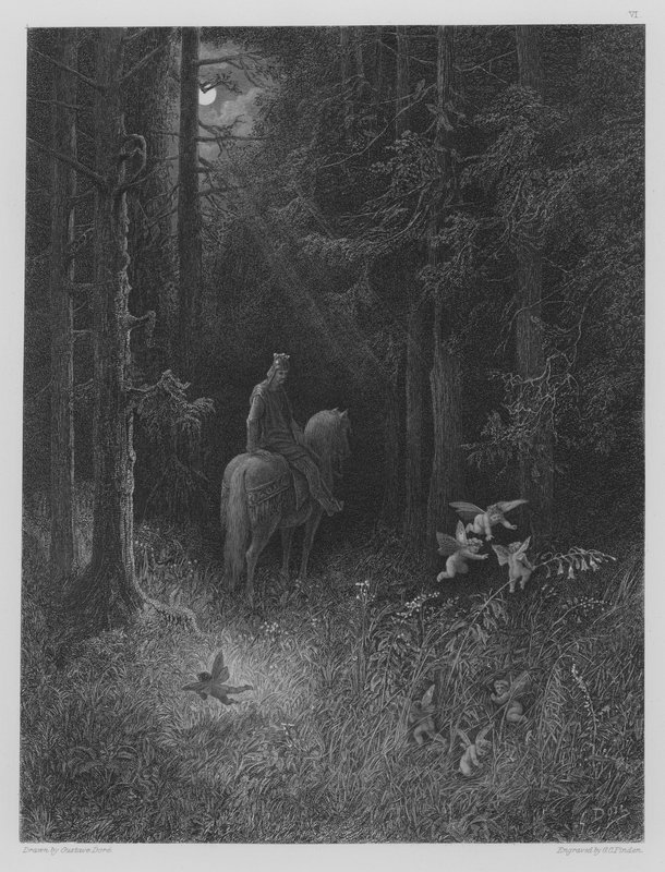 The Joyous Sprites  by Gustave after Dore