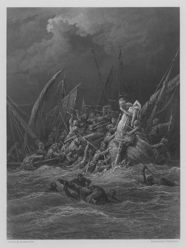 The Sea Fight  by Gustave after Dore