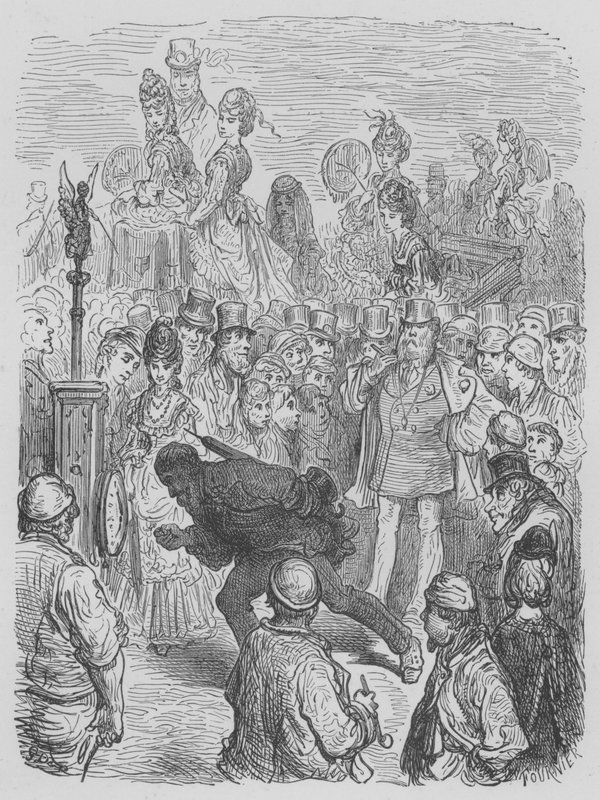 Tours De Force Et DAdresse Au Derby  by Gustave after Dore