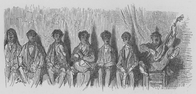 Un Concert Dans La Rue  by Gustave after Dore