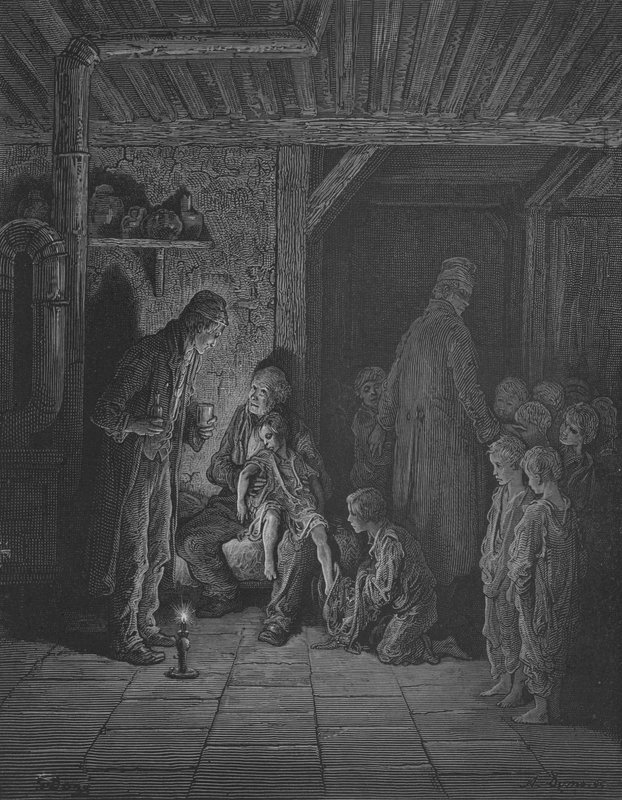 Une Maison De Refuge  by Gustave after Dore