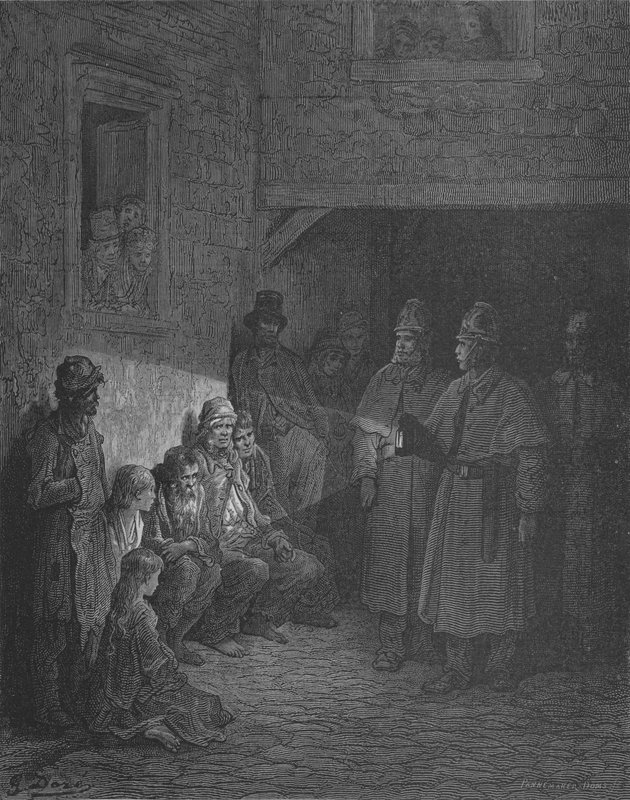 Une Ronde De Police  by Gustave after Dore