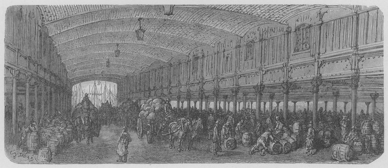 Vue Perspective Des Docks Sainte-Catherine  by Gustave after Dore