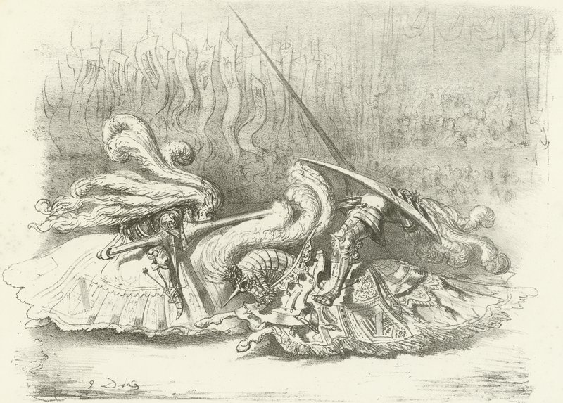 Bir Turnuva - Güzellik Ödülü AD1450 (gravür) by Gustave Dore