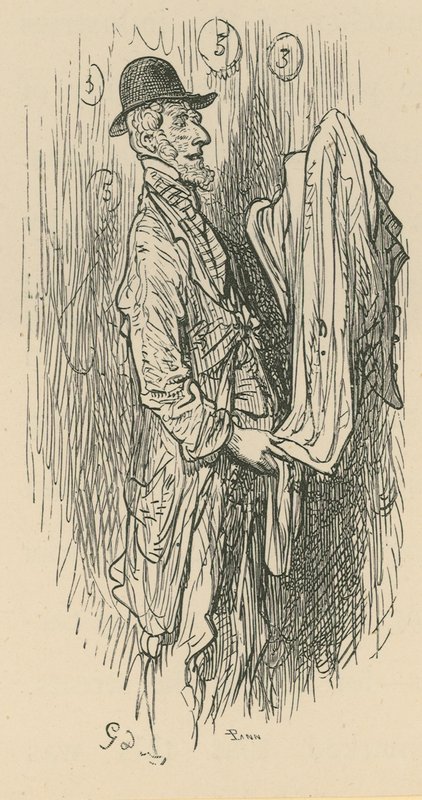 Kumaş tutan bir adam by Gustave Dore