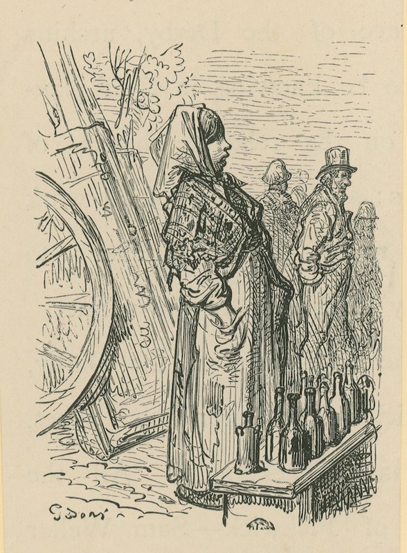 cam şişe satan kadın by Gustave Dore