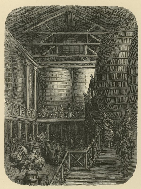 ಟರ್ಕ್ ಉಗ್ರಾಣದಲ್ಲಿ ಸಾರಾಯಿ ಕಾರ್ಮಿಕರು by Gustave Dore