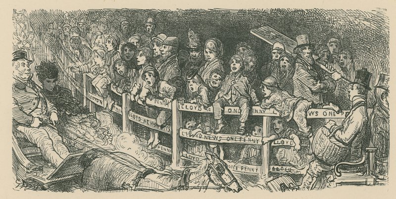 Kalabalıklar araba yarışını izliyor by Gustave Dore