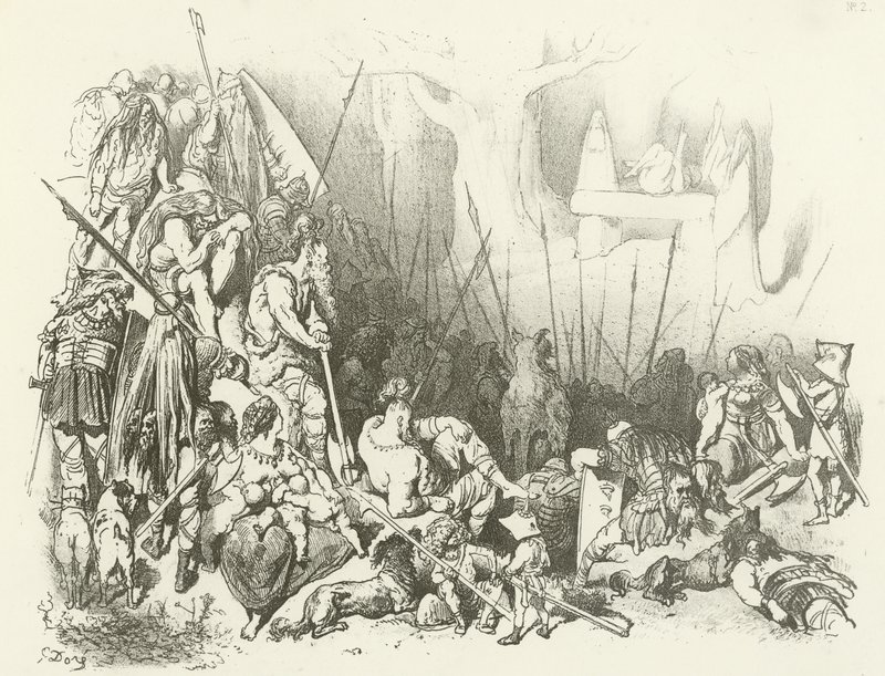 Druid Worship - A Human Sacrifice (gravure) by Gustave Dore