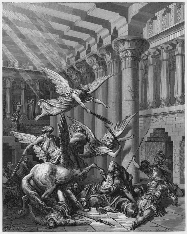 Густав Дор Китоби Муқаддас: Намоиши артиш дар осмон ки by Gustave Dore