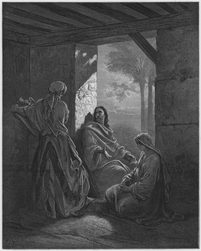 Gustave Dore İncil: İsa Marta ve Meryem