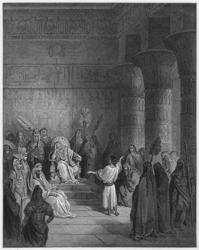 Gustave Dore İncil: Joseph Firavun'un rüyasını yorumluyor by Gustave Dore