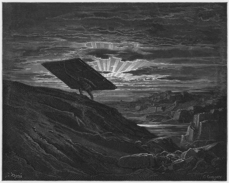 Gustave Dore İncil: Samson Gazze'nin kapılarını taşıyor by Gustave Dore