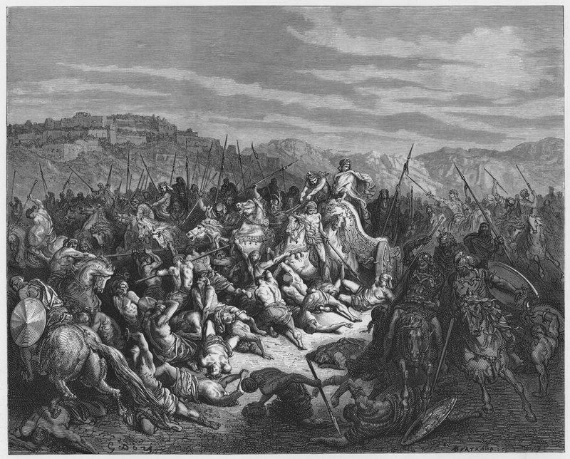 Gustave Dore İncil: Suriyelilerin İsrail çocukları tarafından katledilmesi by Gustave Dore