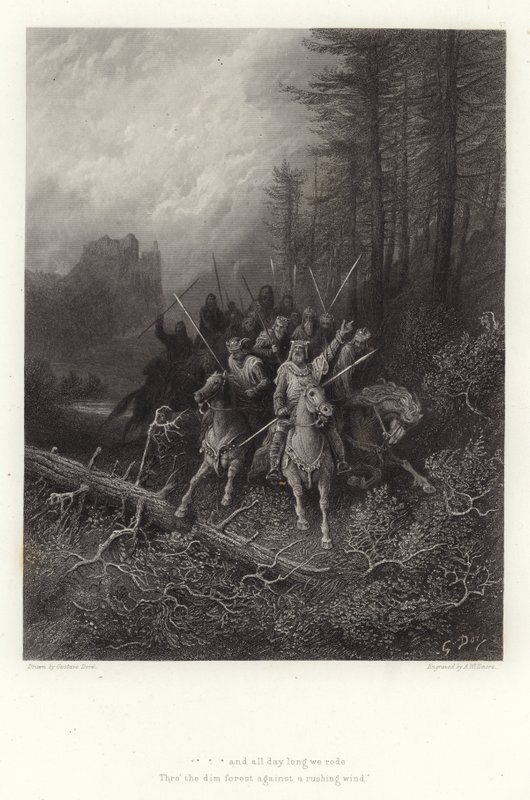Alfred Tennyson tarafından Vivien için illüstrasyon by Gustave Dore