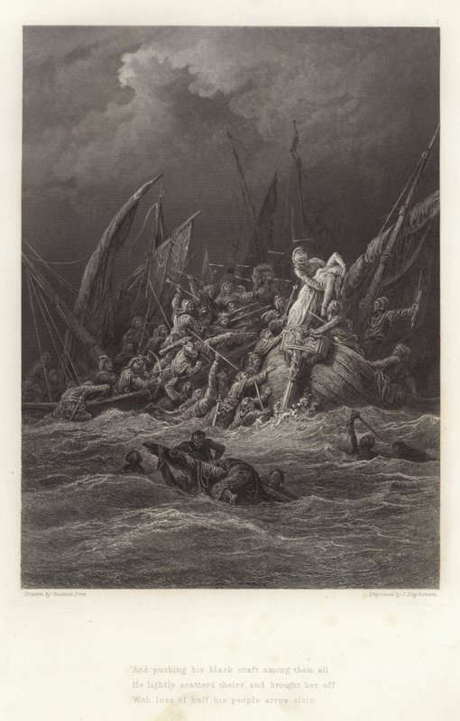 Alfred Tennyson tarafından Vivien için illüstrasyon by Gustave Dore