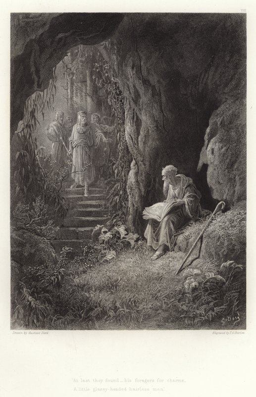 Alfred Tennyson tarafından Vivien için illüstrasyon by Gustave Dore