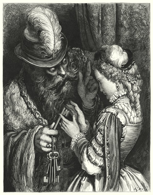 Mavi Sakal; Mavi Sakal (gravür) by Gustave Dore