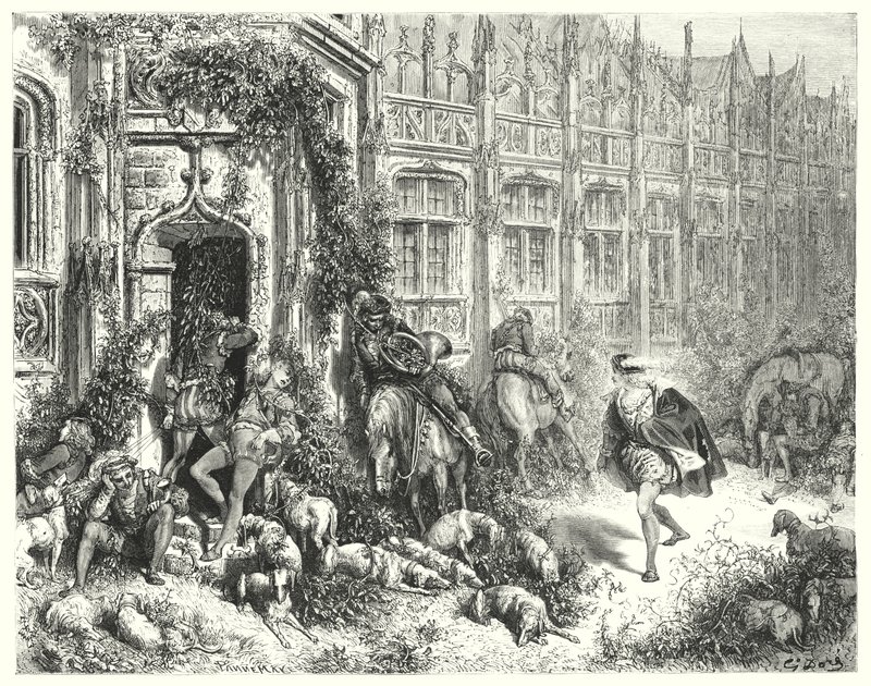 Uyuyan güzel; Uyuyan Güzel (gravür) by Gustave Dore