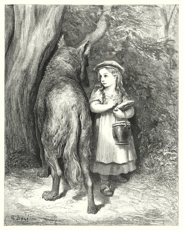 Le Petit Şaperon Rouge; Kırmızı Başlıklı Kız by Gustave Dore