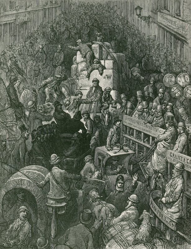 Londra sokak sahnesi by Gustave Dore