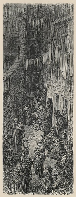 Orange Court, Drury Lane by Gustave Dore