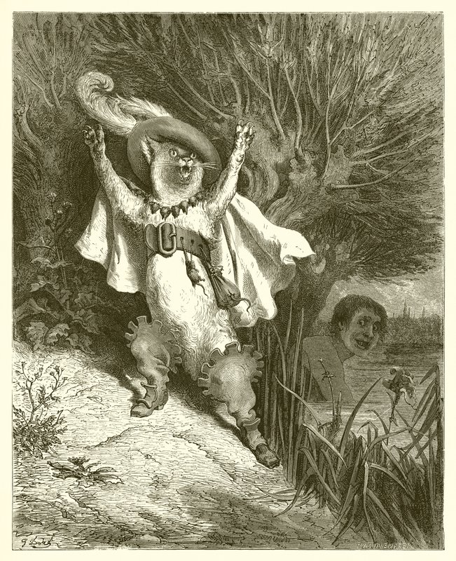 Çizmeli Kedi, c.1868 by Gustave Dore