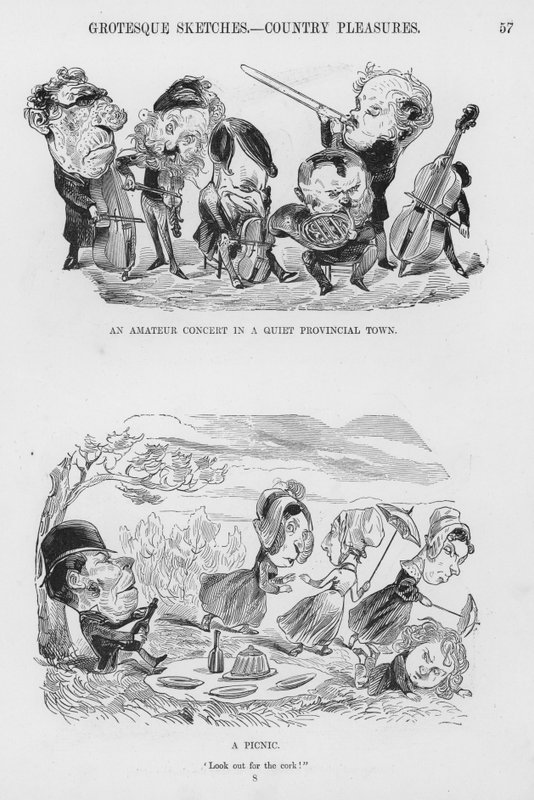 Gustave Dore tarafından Esprili ve Grotesk Eskizler (gravür) by Gustave Dore