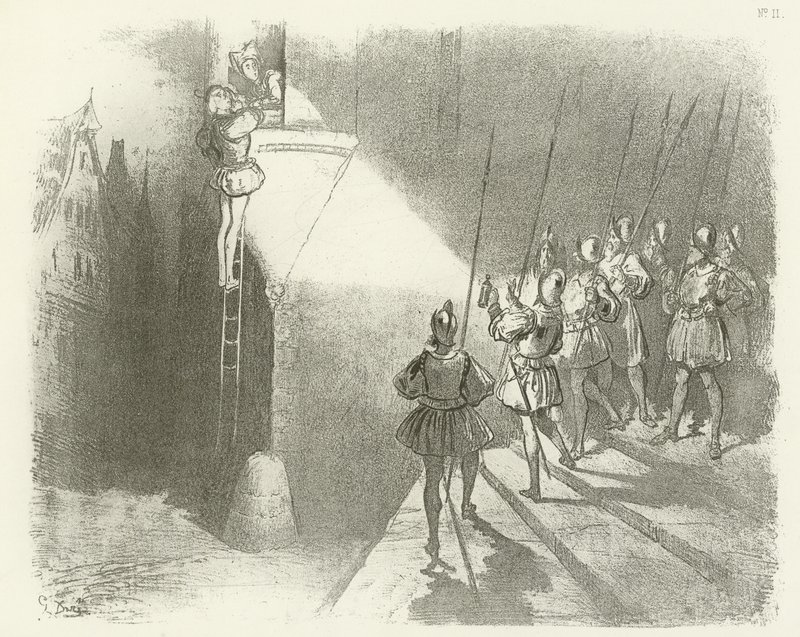 Sürpriz Bekçi - Henry IV Saltanatı (gravür) by Gustave Dore