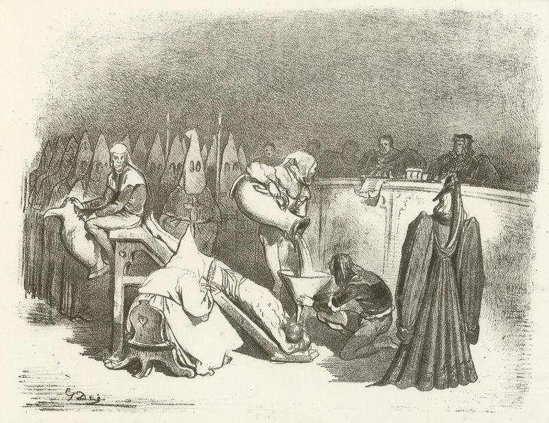 Engizisyon - Suyla İşkence (gravür) by Gustave Dore