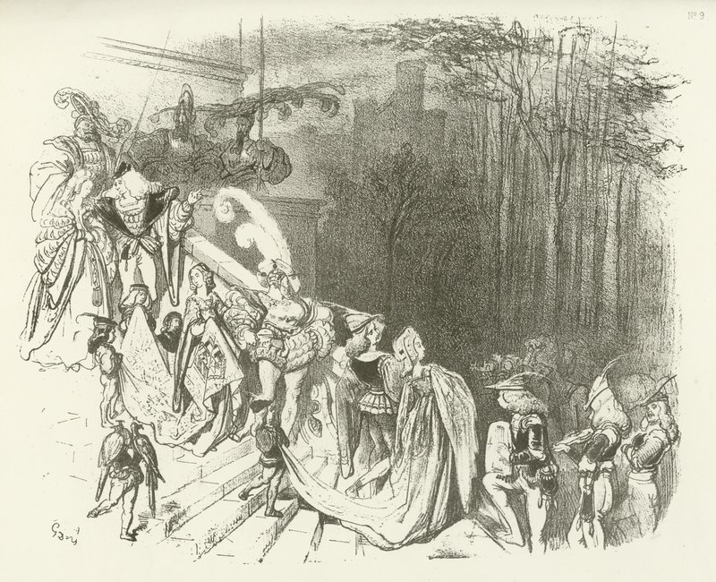 The Lords and Ladies of the Castle. Early 16th Century (gravure) by Gustave Dore