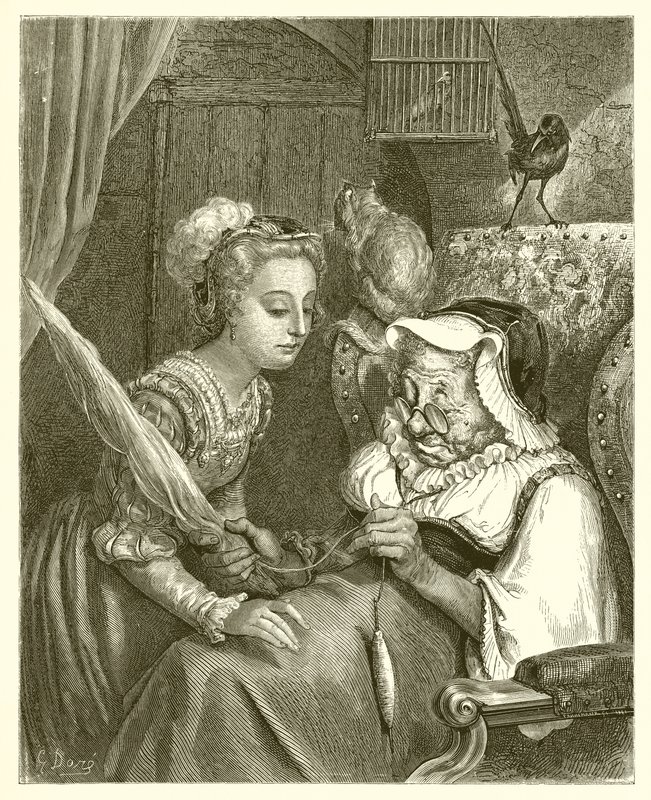The Princess and Fairy Spite  by Gustave Dore